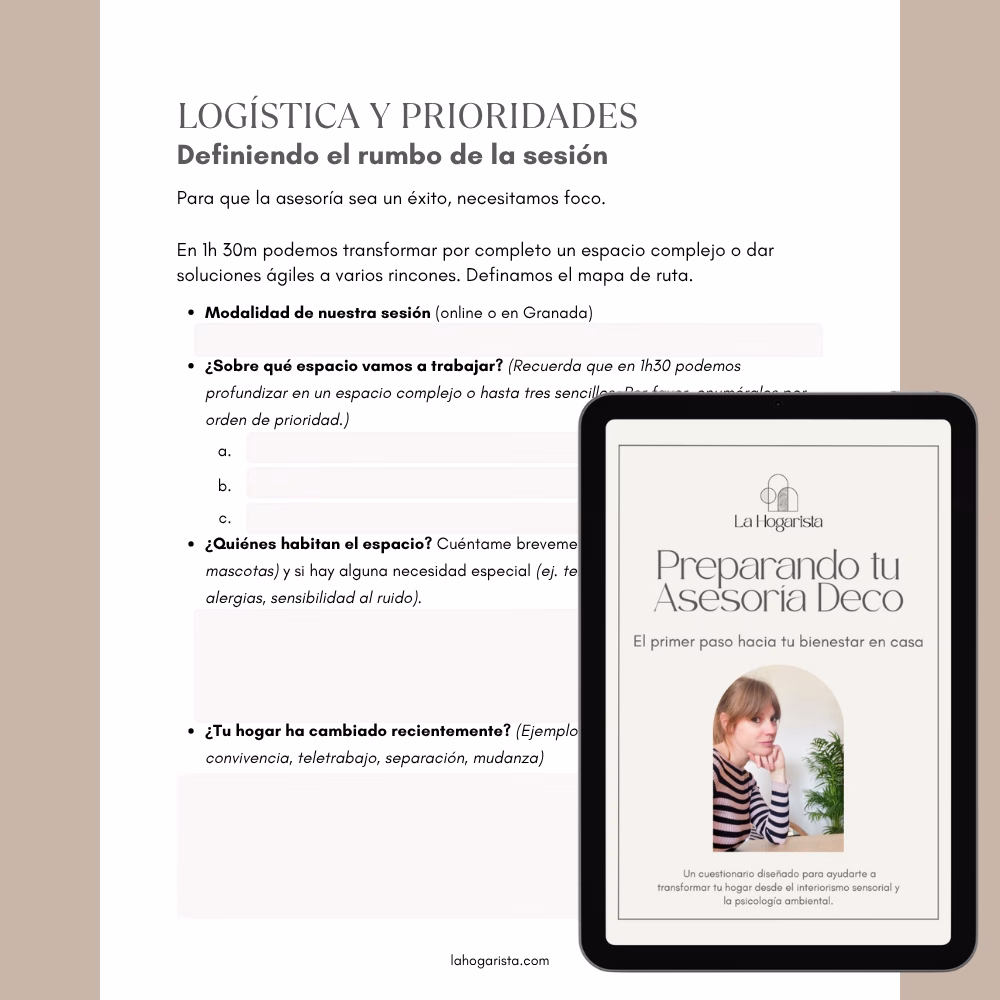 Formulario de proyecto de interiorismo