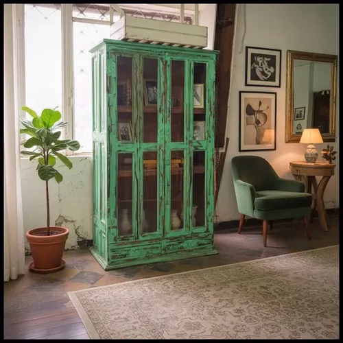 Cuatro estilos de salón que representan distintos capitales económicos y culturales según Bourdieu: biblioteca visible, mármol ostentoso, antigüedades heredadas, televisión central